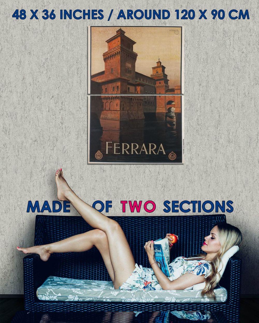 84198 Vintage 1920 Italian Italy Ferrara Travel Decor Wall Print Poster |  eBay