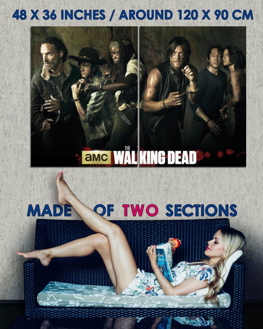 makeuseof New The Walking Dead Season 5 TV Series Art Silk Poster Bedroom  Room Decor 24x36inch(60x90cm)